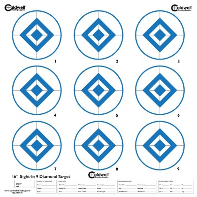 Caldwell Sight In Target 9" Diamond HI CONTRAST BLUE 10 Pack BF966893