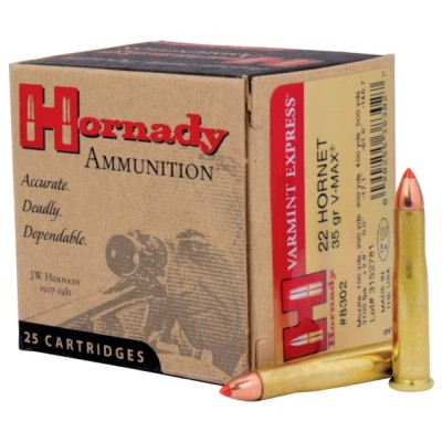 Hornady Ammunition Varmint Express 22 HORNET 35Grn V-MAX (25 Pack) (HORN-8302)