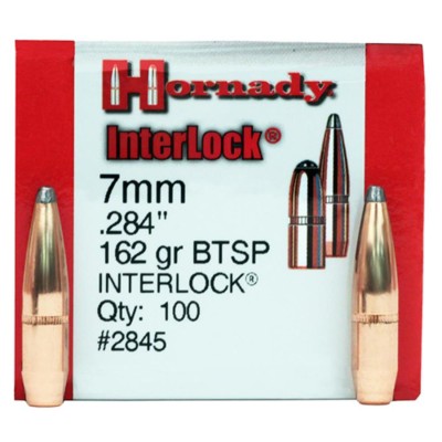 Hornady Interlock 284/7MM 162Grn BTSP 100 Pack HORN-2845