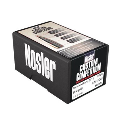 Nosler Custom 22 CAL .254 52Grn HPBT 100 Pack NSL53294
