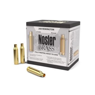 Nosler Custom Rifle Brass 260 REM 50 Pack NSL11354