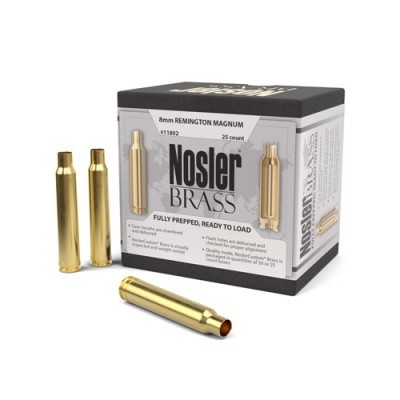 Nosler Custom Rifle Brass 8mm REM MAG 25 Pack NSL11892