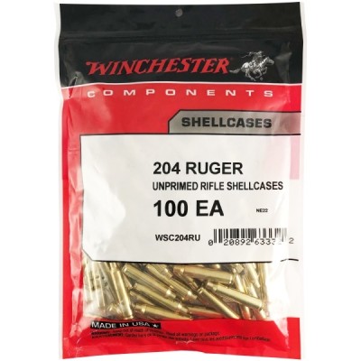 Winchester Brass 204 RUGER (100 Pack) (WINU204)