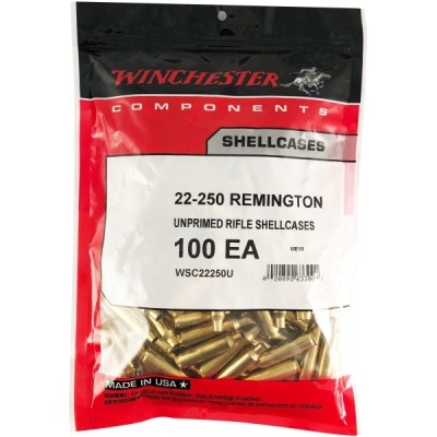 Winchester Brass 22-250 REM (100 Pack) (WINU22250)
