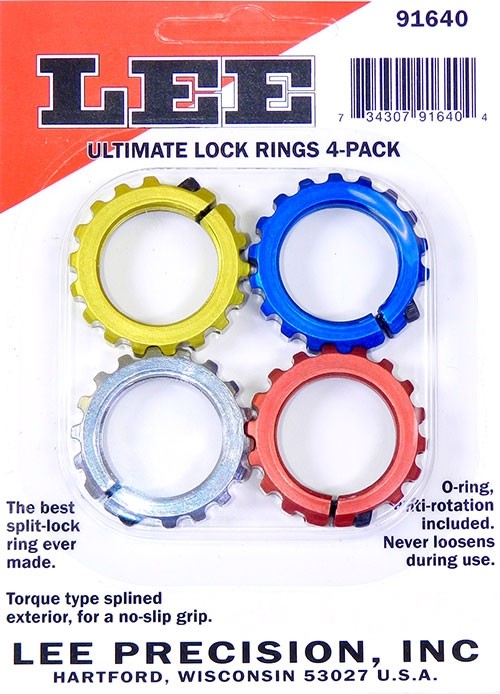 Lee Precision Ultimate Lock Rings 4 Pack 91640 Reloading UK