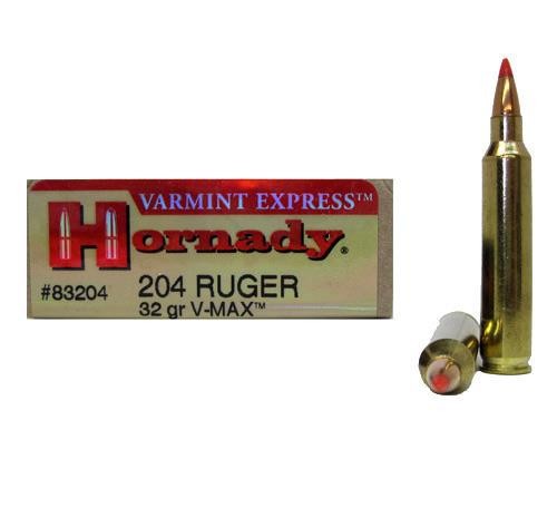 40 Rounds Hornady Varmint Express Ammunition 204 Ruger 32 Grain V-MAX-img-0