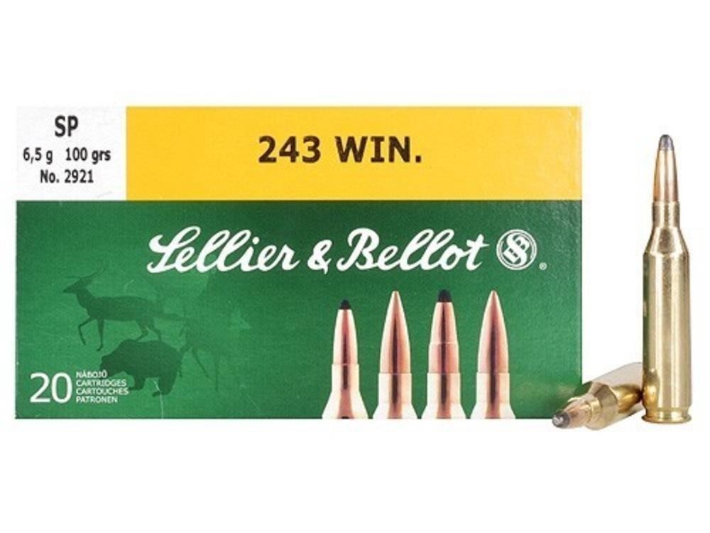 Sellier & Bellot 243 WIN 100Grn SP Ammunition 20 Pack 2921 - Reloading UK