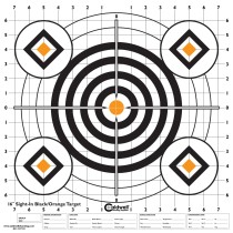 Caldwell Sight In Target 16" BLACK / ORANGE 10 Pack BF195781