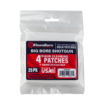 KleenBore 4" Big Bore Shotgun Cleaning Patches (25 Pack) (P206)