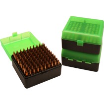 MTM 100 Round Rifle Ammunition Box RM-100 Green/Black RM-100