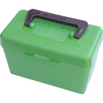 MTM 50 Round Deluxe Rifle Ammunition Box H-50-R-MAG Green