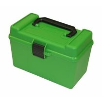 MTM 50 Round Deluxe Rifle Ammunition Box H-50-RM Green H-50-RM-10